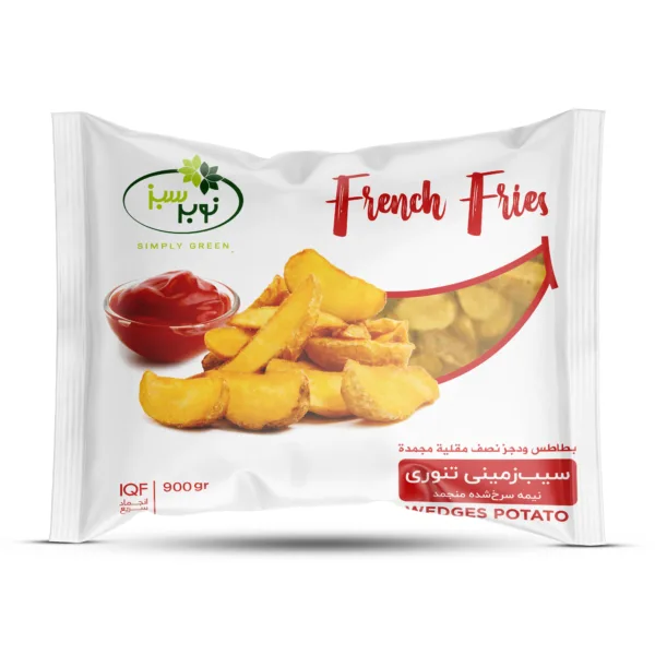 بطاطس ودجز نصف مقليه مجمده