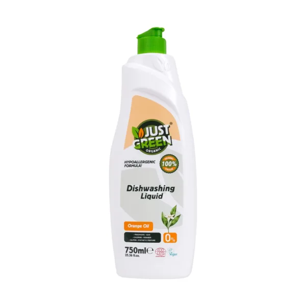 سائل غسيل الاواني العضوي 750 مل بعطر البرتقال