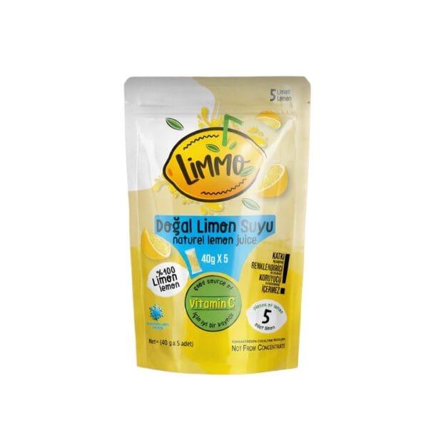 عصير الليمون الطبيعي خمس اظرف